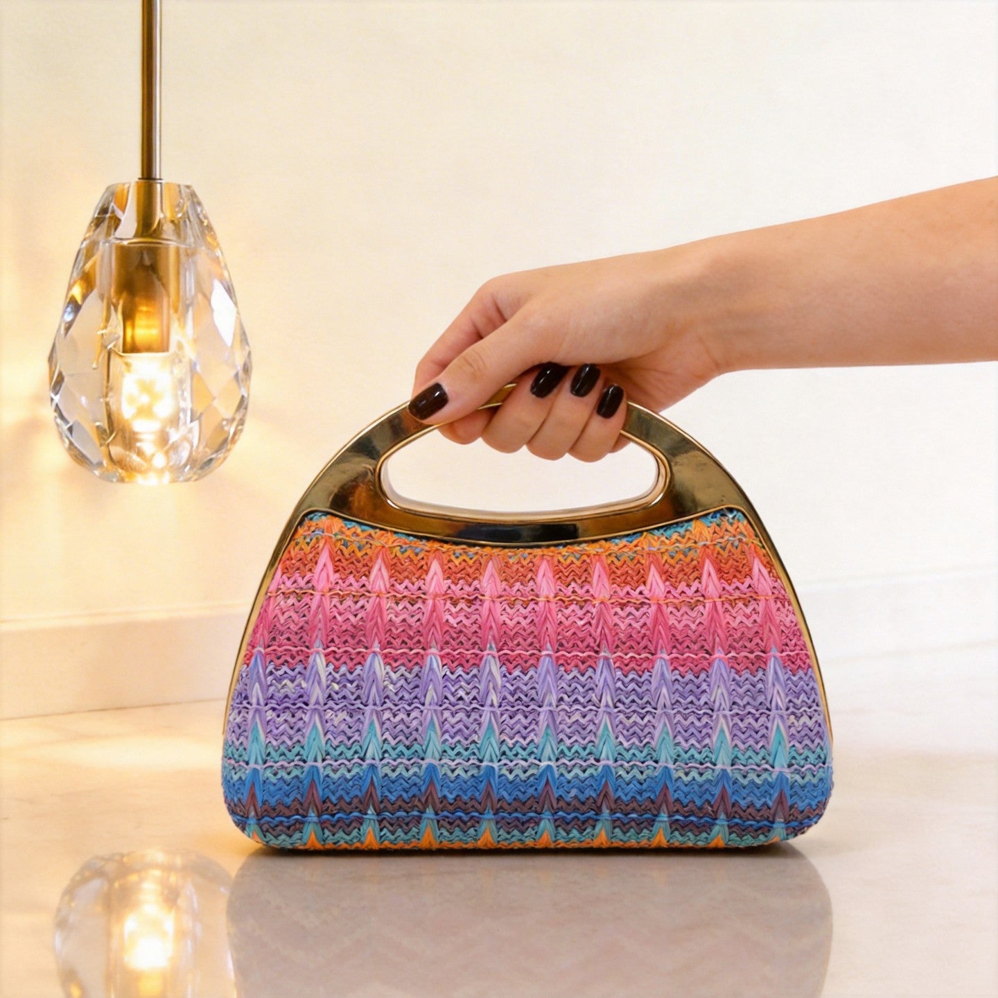Women's Woven Shell Fresh Literature Art Versatile Chain Bags