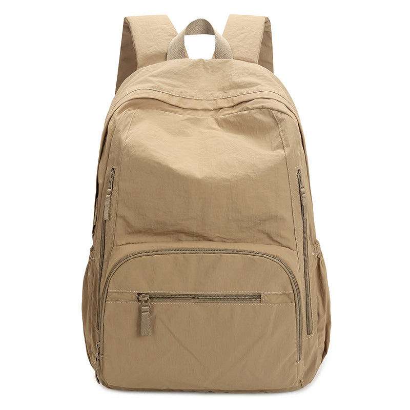 Women's & Men's Color Textured Niche Lightweight Large Capacity Leisure Backpack