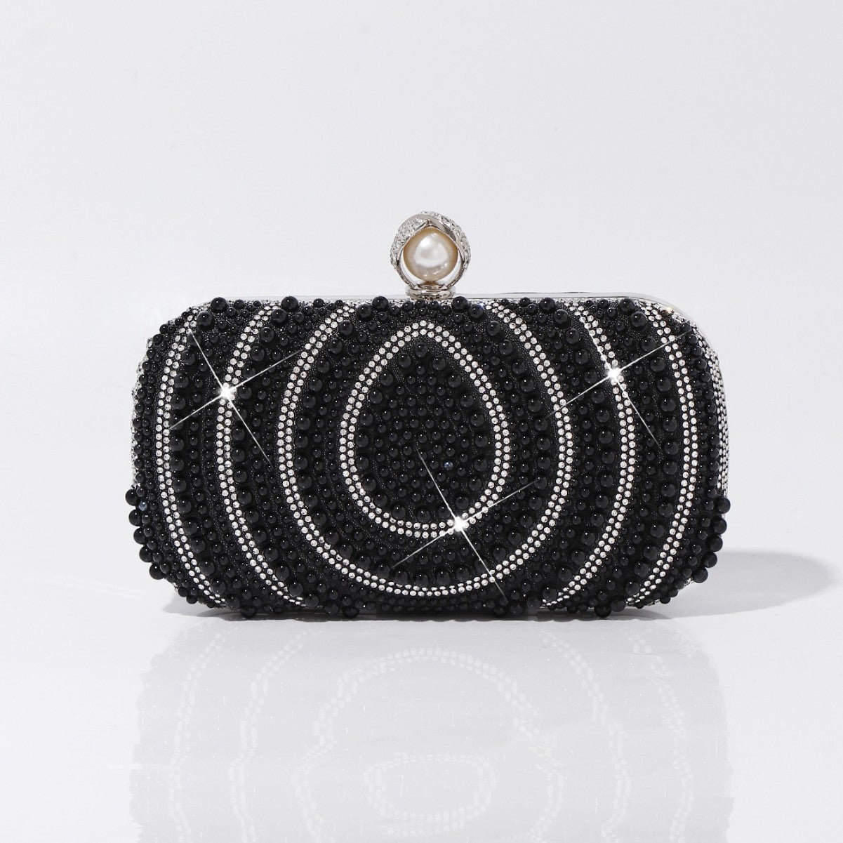 Vintage Water Drop Pearl Clutch Party Dinner Bag