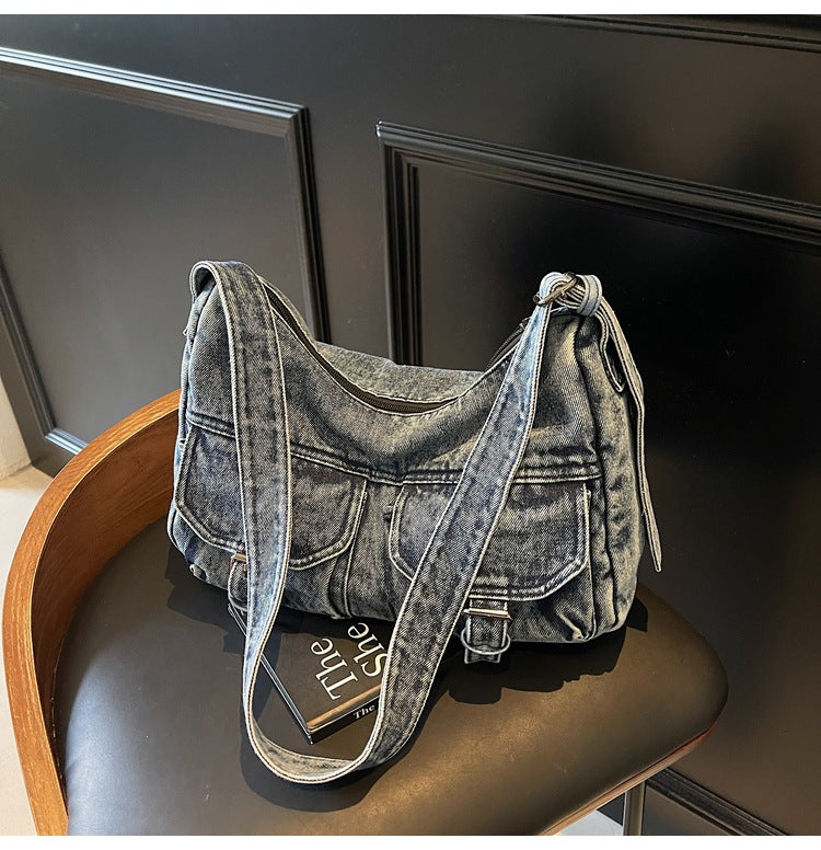Cool Classy Slouchy Women's Denim Fashion Tote Bag
