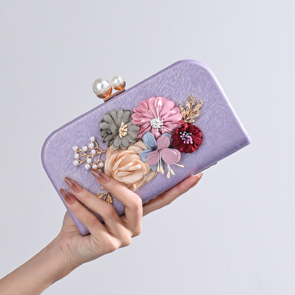 Clutch Flowers Female Temperament Wild Bridal Gown Dinner Bag