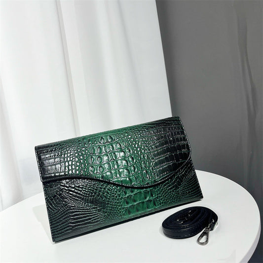Women's Textured National Style Change Crocodile Pattern Women's Clutch
