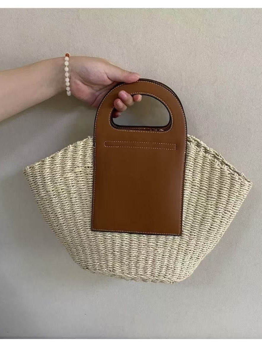 Women's Large Capacity Hand-woven Retro Vegetable Basket Bags