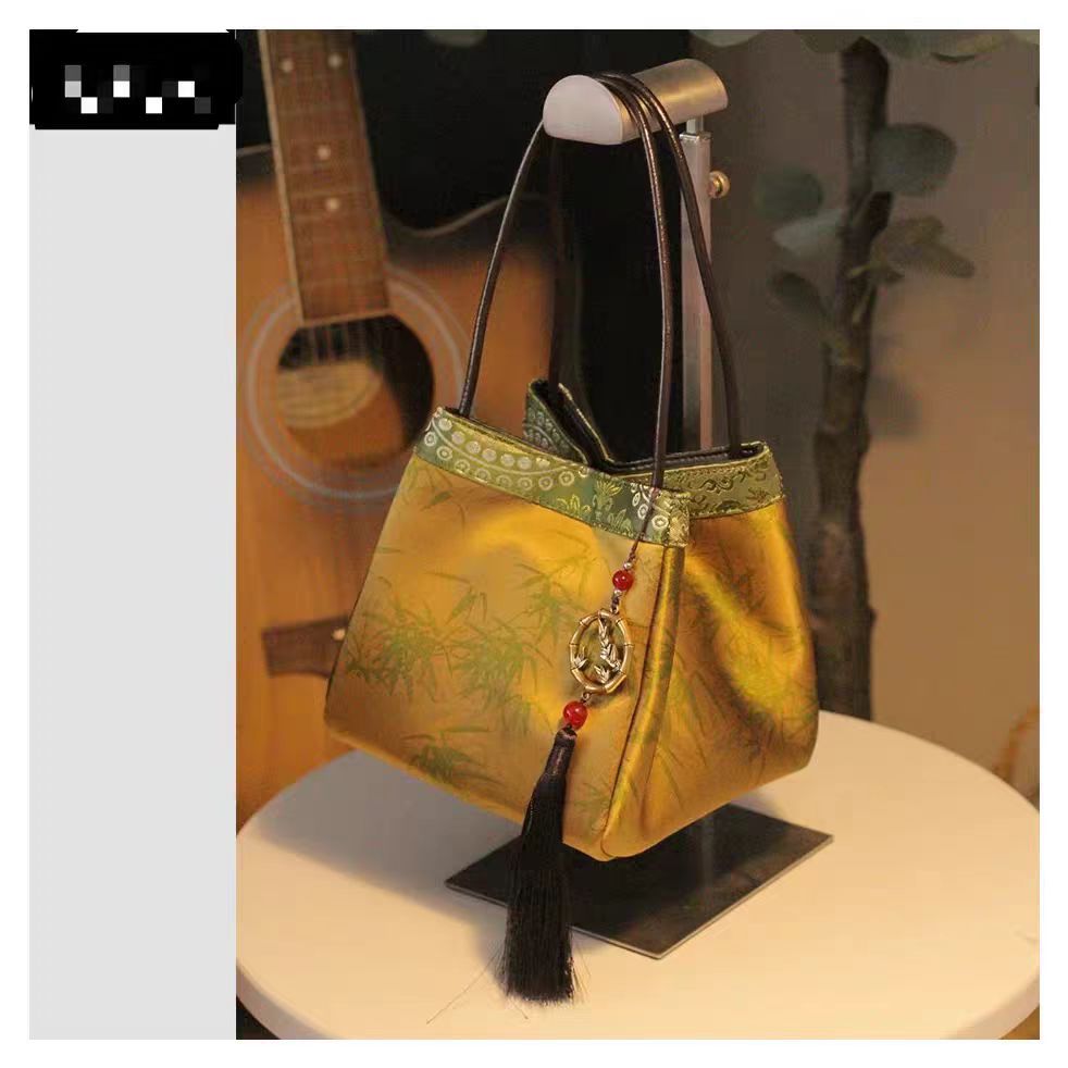 National Yarn Hand For Cheongsam Mulberry Silk Small Square Bags