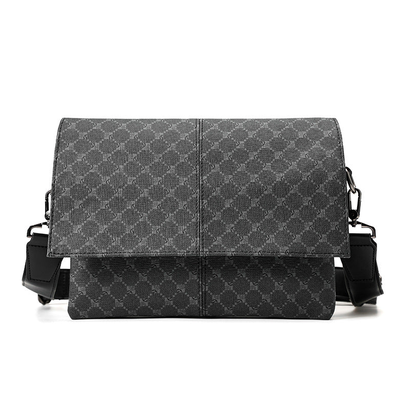 Men's Folding Fashion Korean Trendy Motorcycle Poor Men's Shoulder Bag
