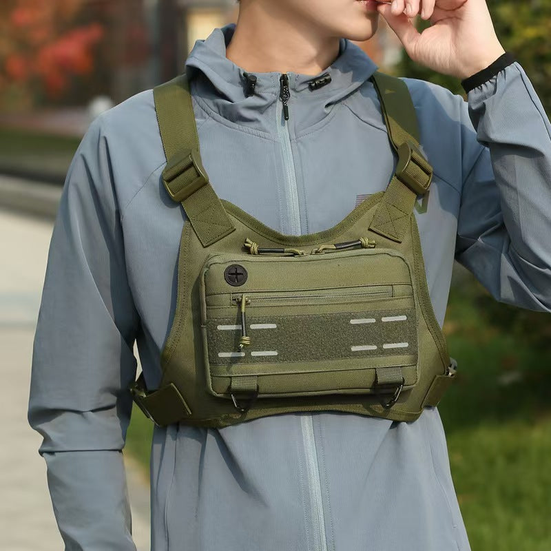 Men's Tactics Training Running Function Vest Military Men's Chest Bag