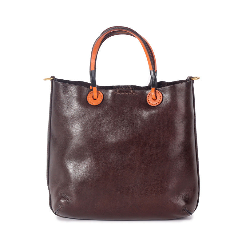 Women's First Layer Vegetable Tanning Leather Retro Artistic Niche Bags