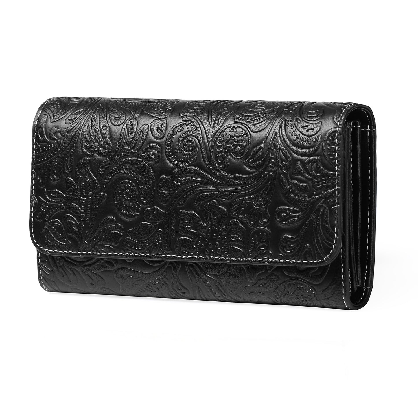 Durable Women's Long Embossed Pattern Fashion Handbags