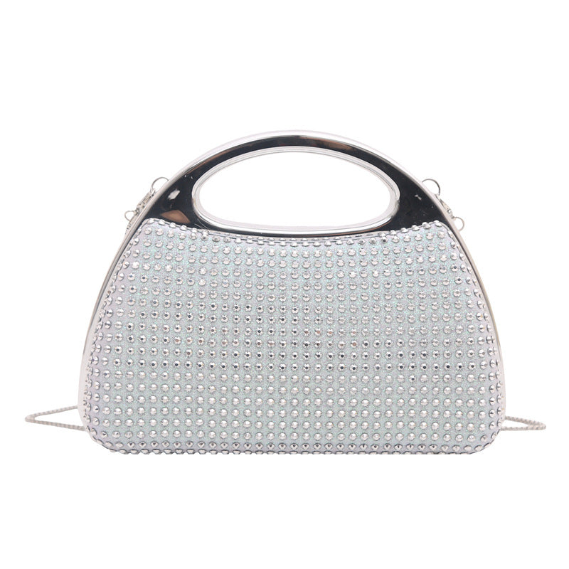 Banquet Diamond Fashion Magnetic Chain Clutch Dinner Bag