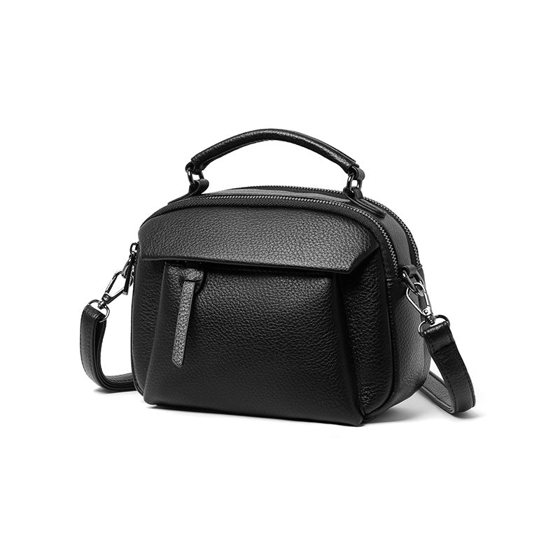 Women's Simple Soft Leather Large Capacity Litchi Women's Handbag