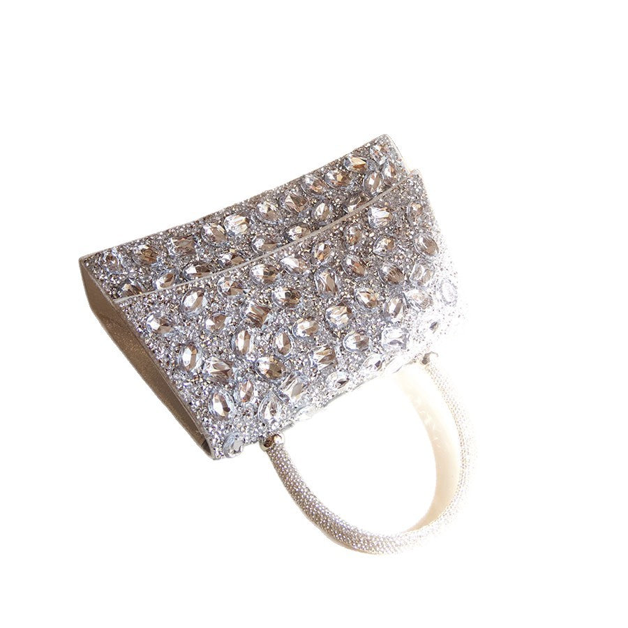 Diamond Light Luxury Portable Dinner Shining Rhinestone Exquisite Design Wedding Handbags