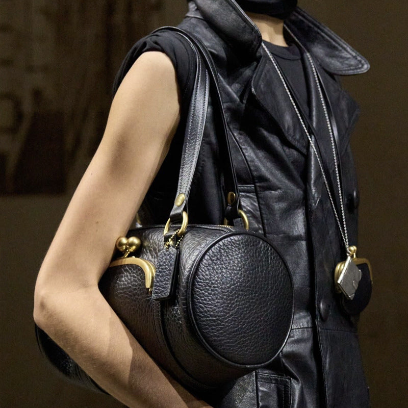 Women's Light Luxury High-grade Underarm Portable Trendy Frosted Boston Women's Shoulder Bag