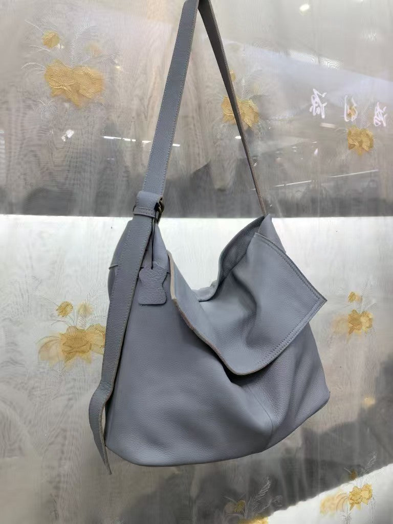 Women's Natural Fall Soft Leather Lazy Big Bags