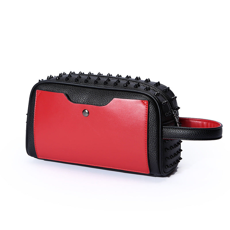 Men's Fashion Locomotive Style Rivet High-grade Out Wash Bags