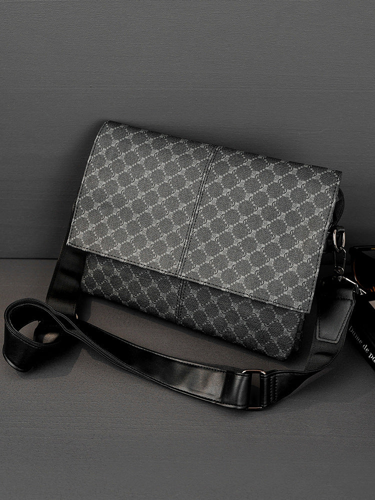 Men's Folding Fashion Korean Trendy Motorcycle Poor Men's Shoulder Bag