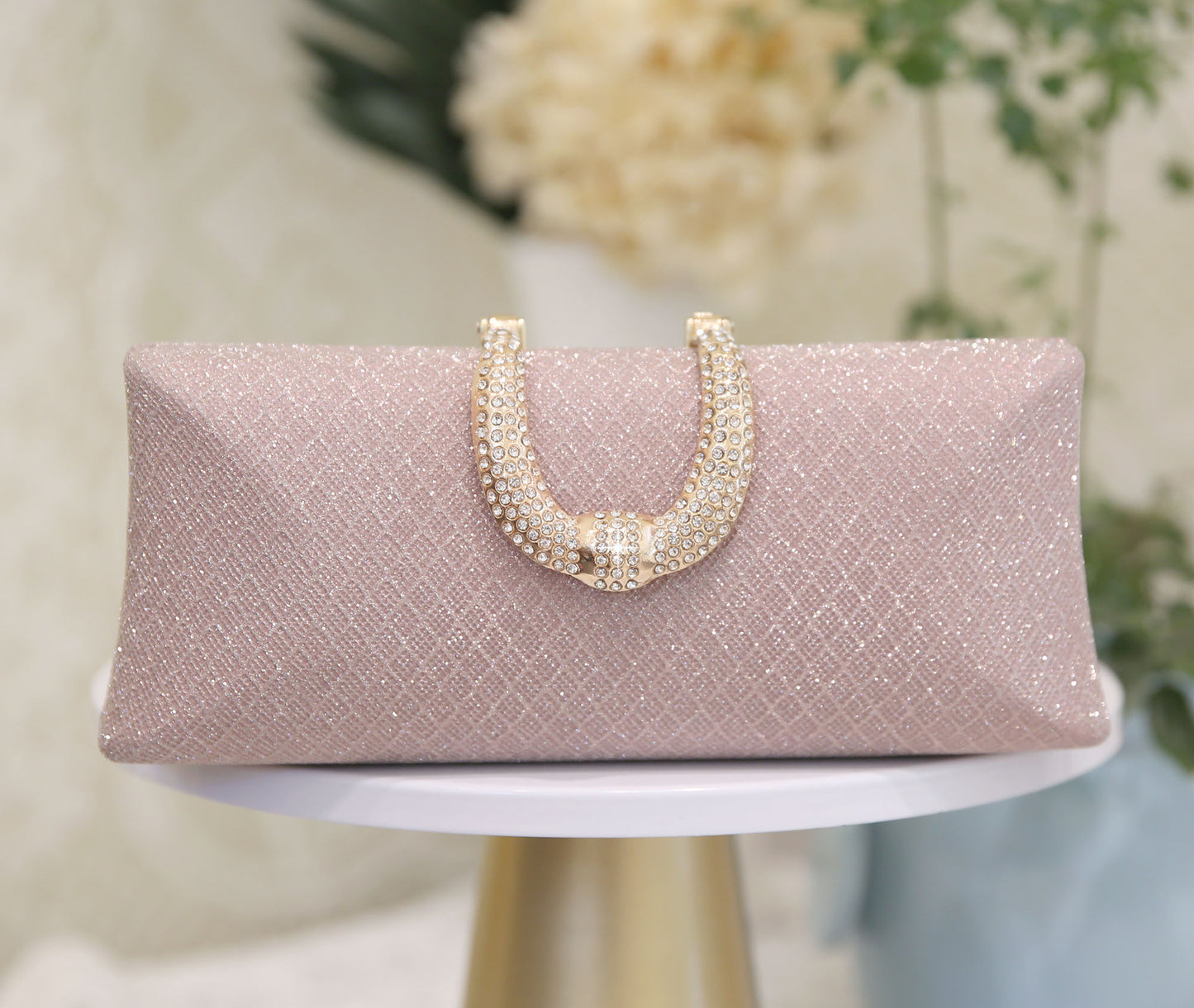 Plaid Thin Glittering Clutch Fashion Banquet Dress Dinner Bag