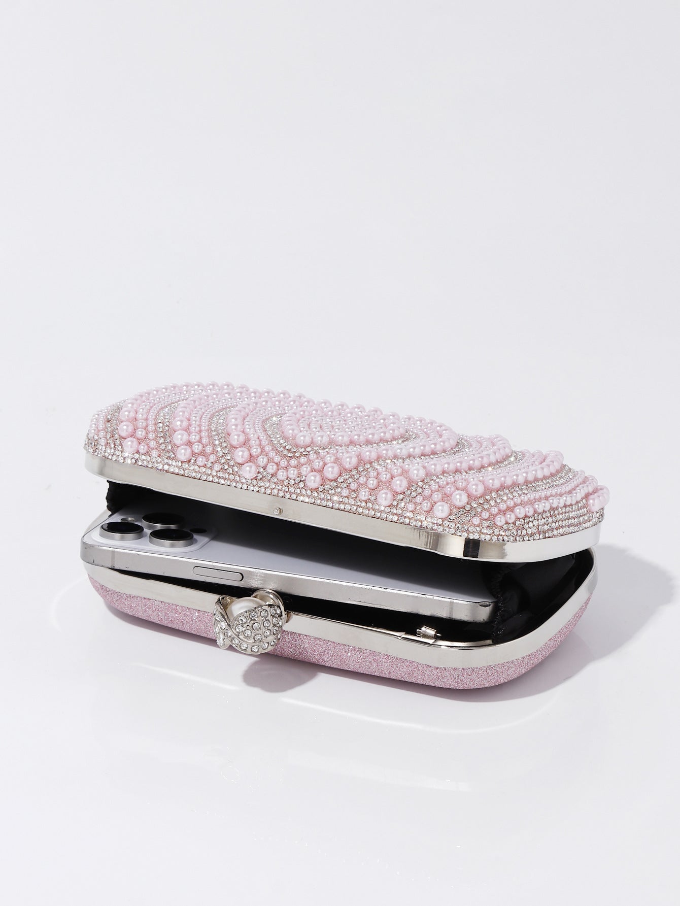 Vintage Water Drop Pearl Clutch Party Dinner Bag