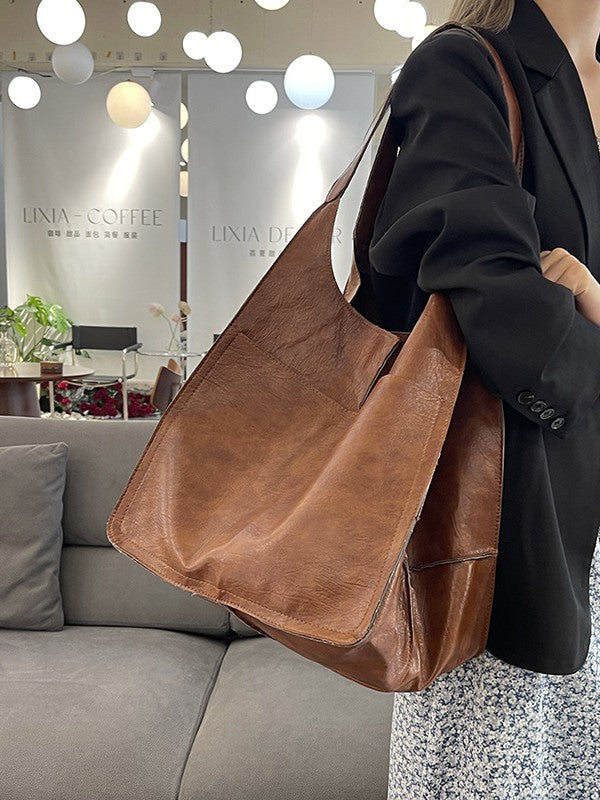 Women's Fashion Large Capacity High-grade Retro Commuter Bags