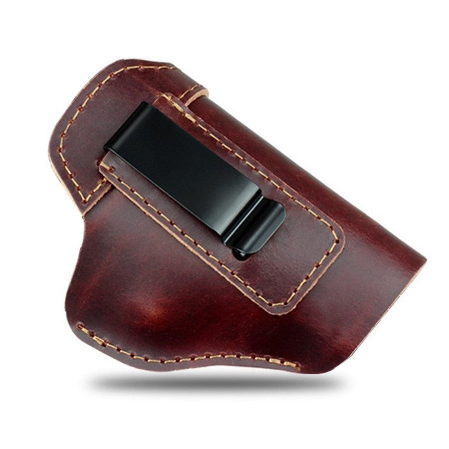 Pull Holster Short First Layer Cowhide Left Plug Right Invisible Outdoor Camouflage, Military Fan Bag