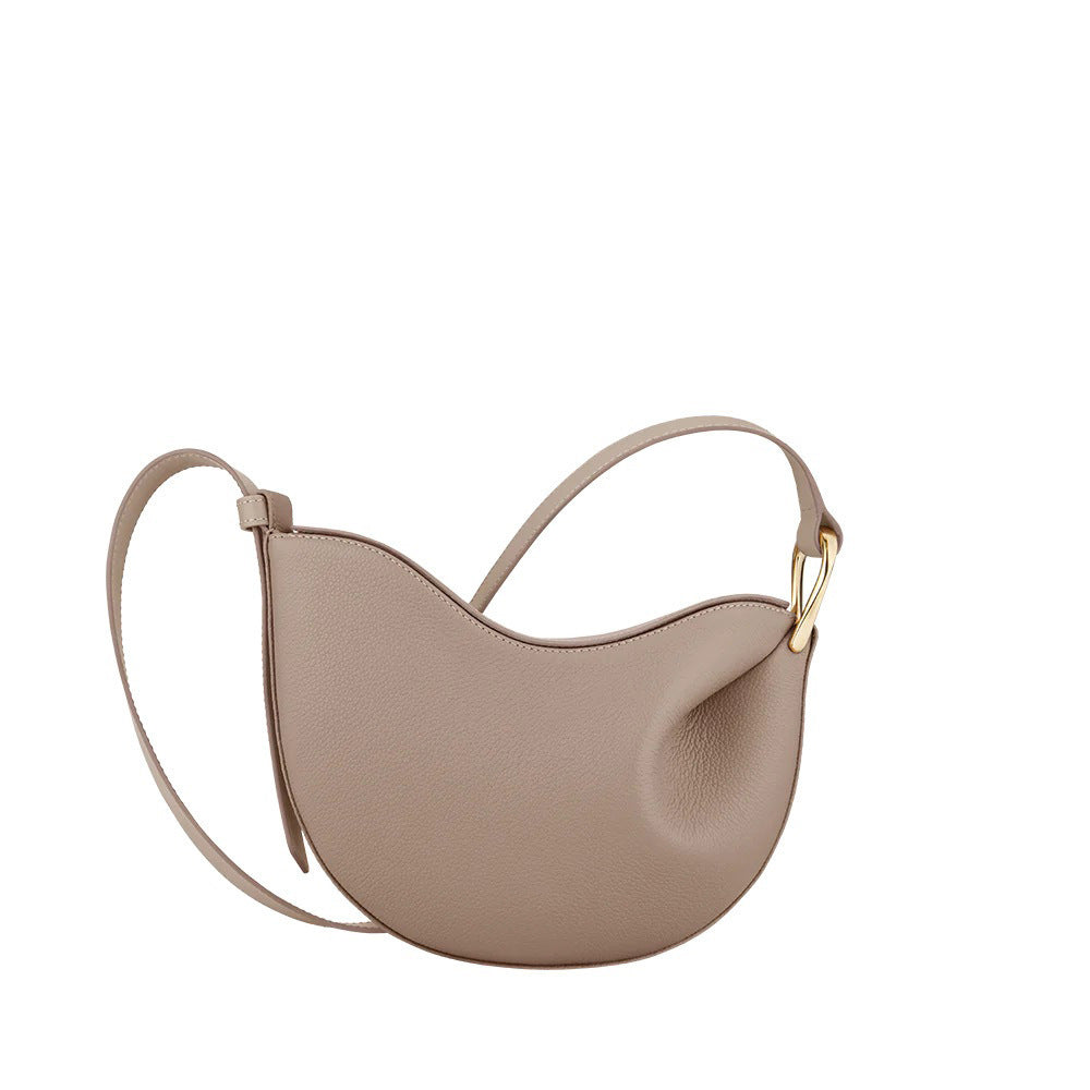 Pea Saddle Genuine Leather Advanced Texture Bags