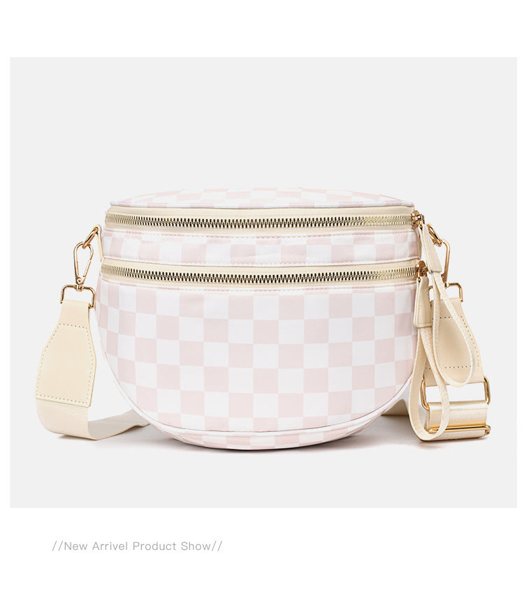 Women's Simple Chessboard Plaid Large Capacity Fashion Women's Messenger Bag