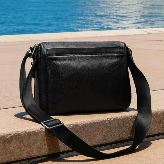 Women's & Men's Elegant Korean Soft Leather Design Applicable Men's Shoulder Bag