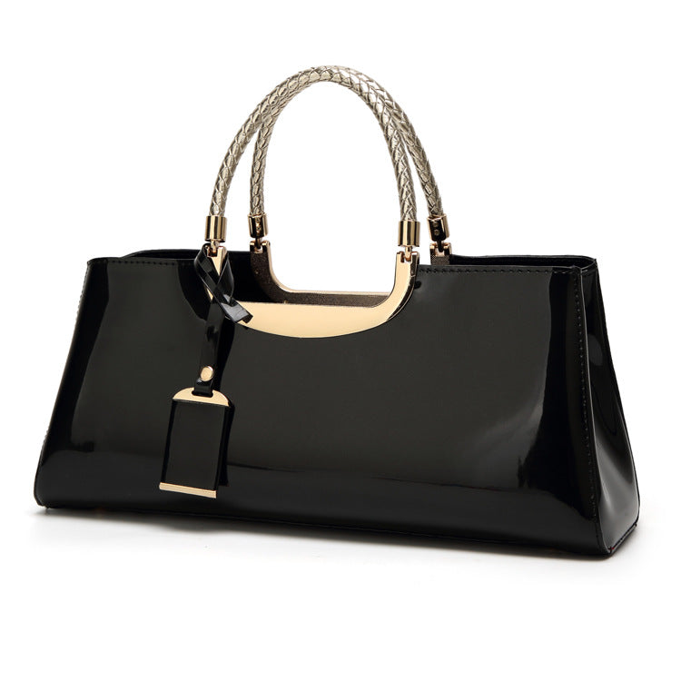 Women's Gloss Lamination Patent Leather Portable Wedding Bridal Women's Handbag