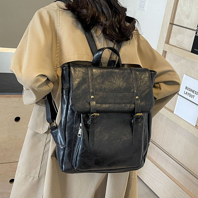 Women's Matching Portable Korean Style High Sense For Going Leisure Backpack