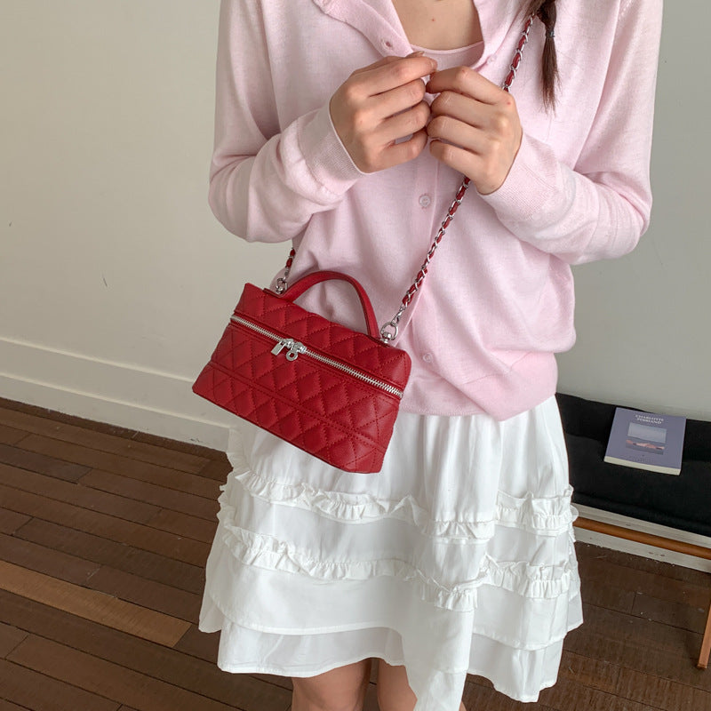 Women's Design Simple Elegant Diamond High-grade Small Square Bag
