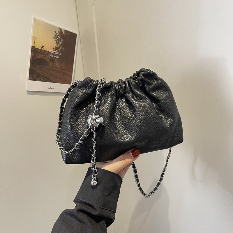Women's Genuine Leather Cloud Chain Light Luxury High Women's Messenger Bag