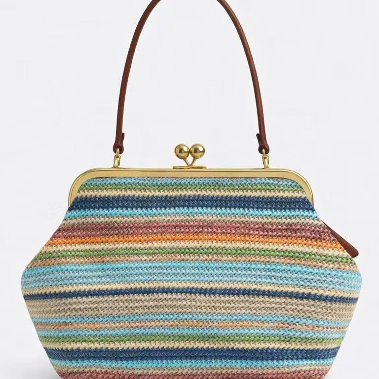 Women's Design Clip Versatile Large Capacity Retro Handbags