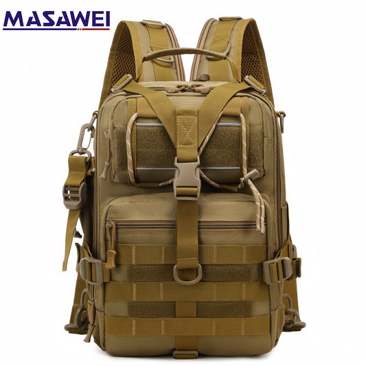 Tactics Lure Multifunctional Large Capacity Fishing Exercise Camouflage Mountain Climbing, Hiking Bag