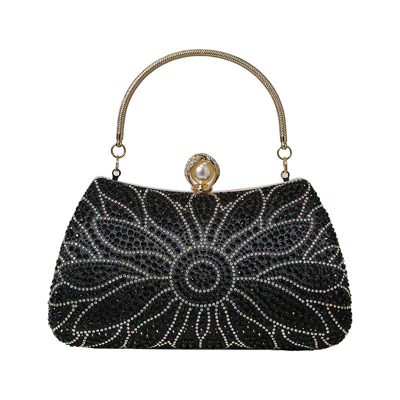 Rhinestone Diamond Cheongsam Dress Garment Hand-held Portable Clutch Evening Bags