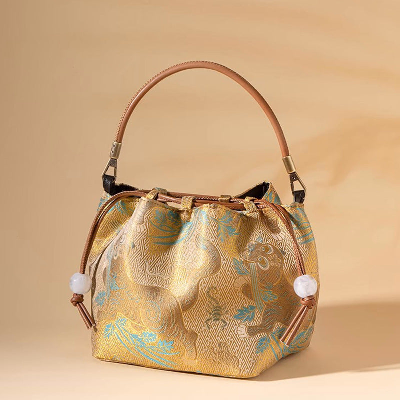 Women's Mulberry Silk National Fragrant Cloud Yarn Handbags