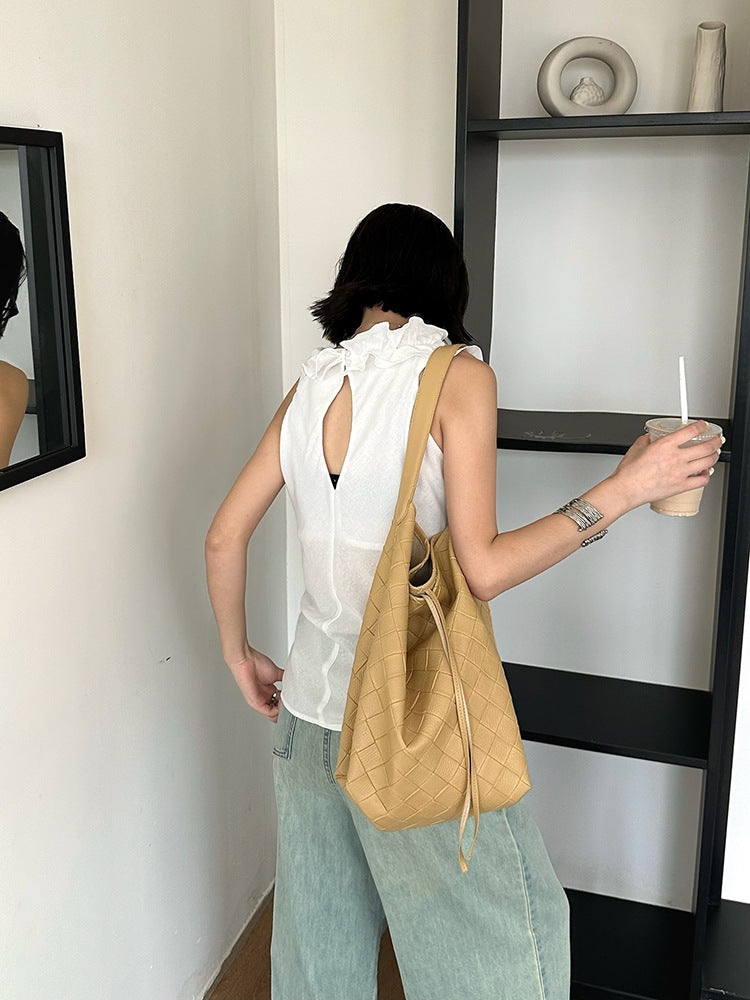 Women's Ge Niche Woven Pattern Simple Mother Bags