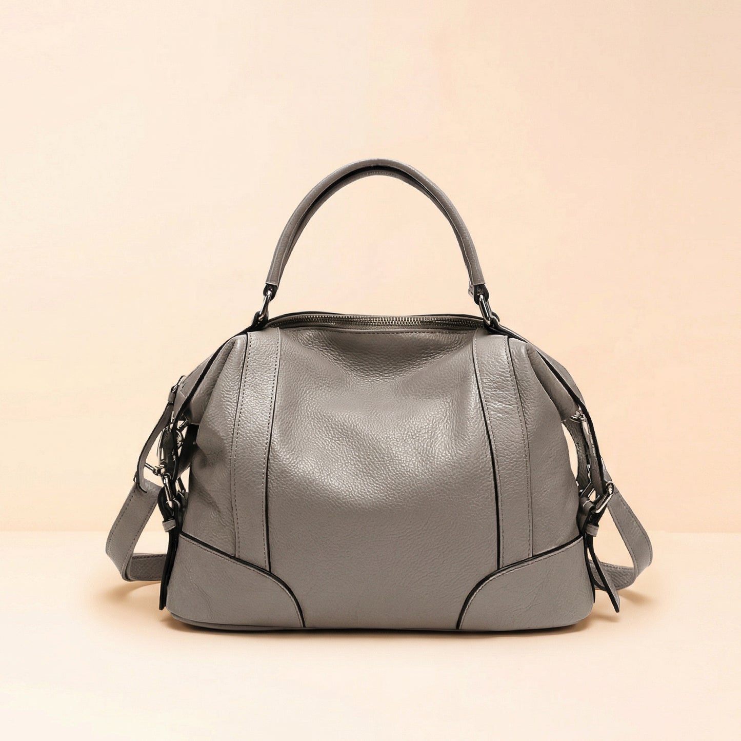 Women's Genuine Leather Large Capacity Boston Fashion Women's Handbag
