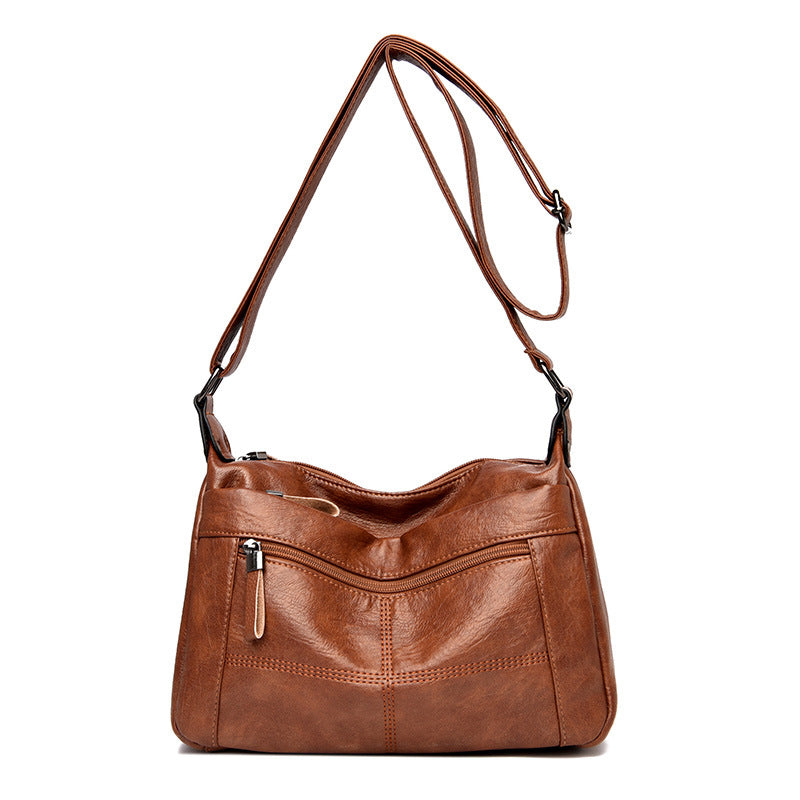 Women's Large Capacity Mom Retro Soft Women's Shoulder Bag
