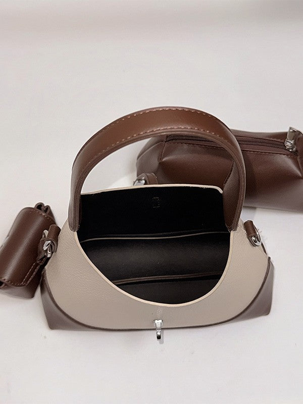 Women's Spring Korean Style Niche Contrast Color Lazy Temperament Bags