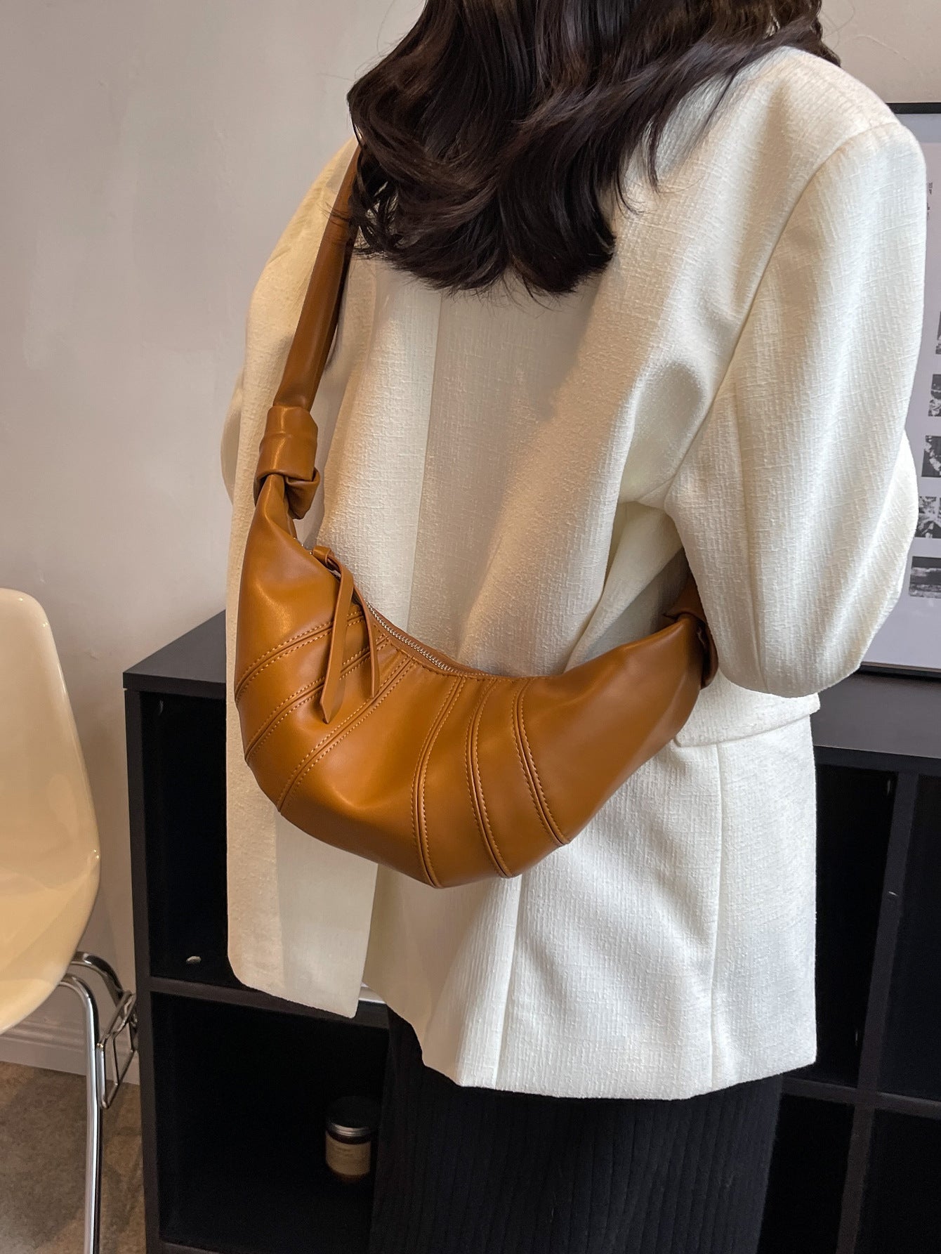 Croissant Kosong Female Sheepskin Texture Niche Idle Style Bags