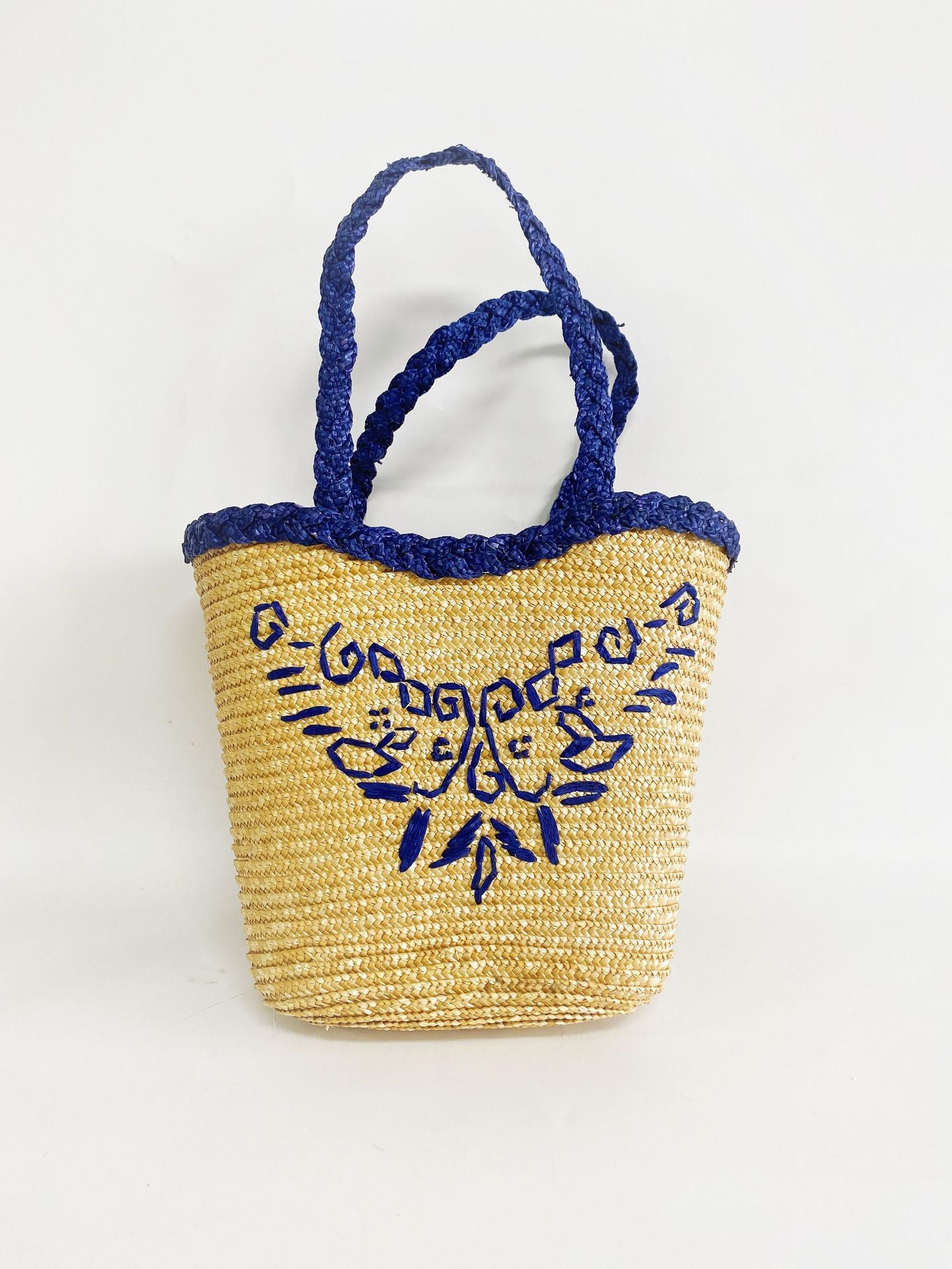 Women's Woven Fashion Portable Beach Literary Handmade Tote Bag