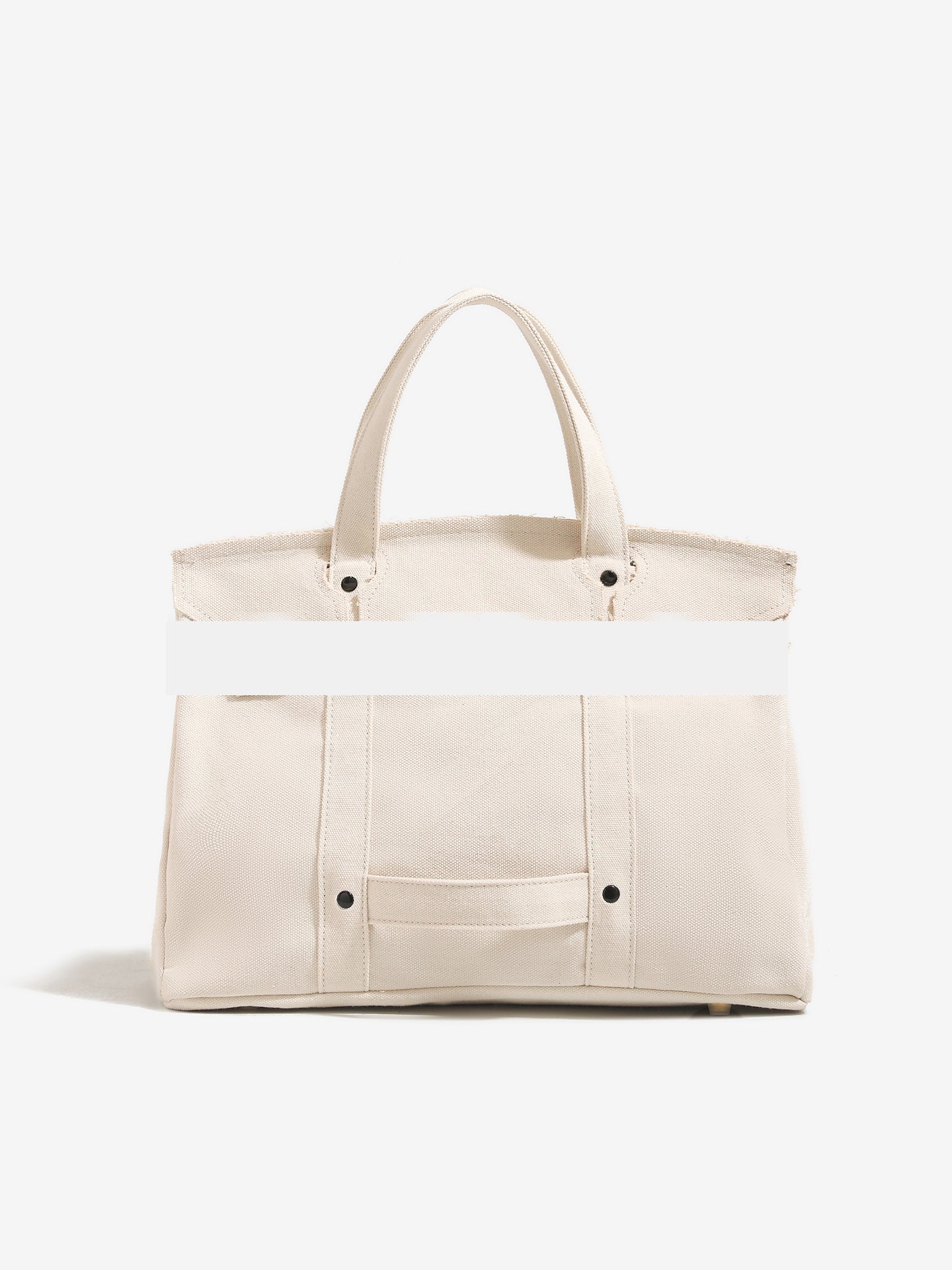 Women's Canvas High-grade Design Contrast Color Large Women's Shoulder Bag