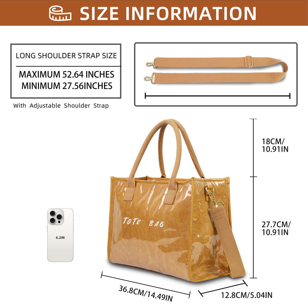 Women's Kraft Paper Pattern Large Capacity Totes Bags